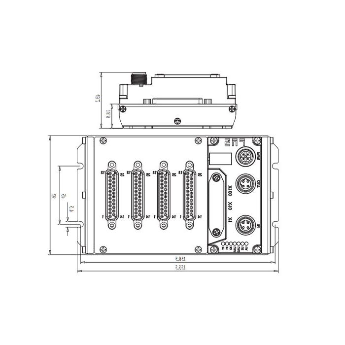 EtherCAT protocol, 64DI/DO adaptive, PNP, D-Sub interface, IP20 remote module, 009E93